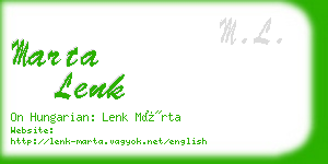 marta lenk business card